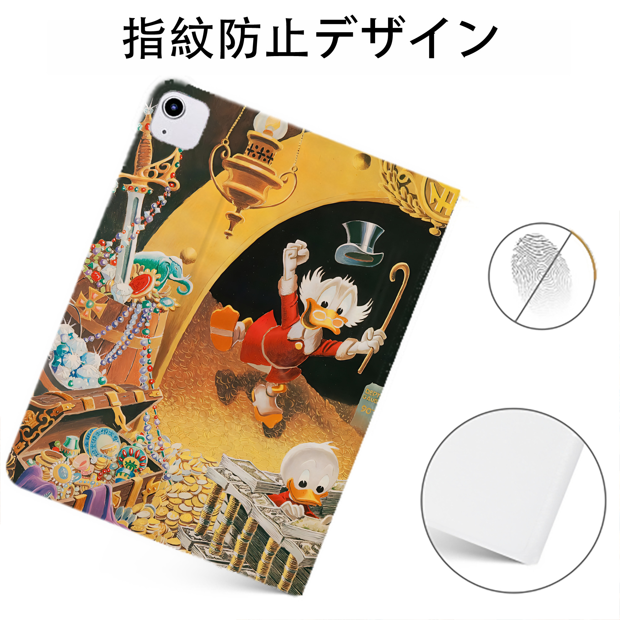 （画像用） ミッキーマウス Mickey Mouse IPadケース ペンホルダー付き ブックスタイルデザイン